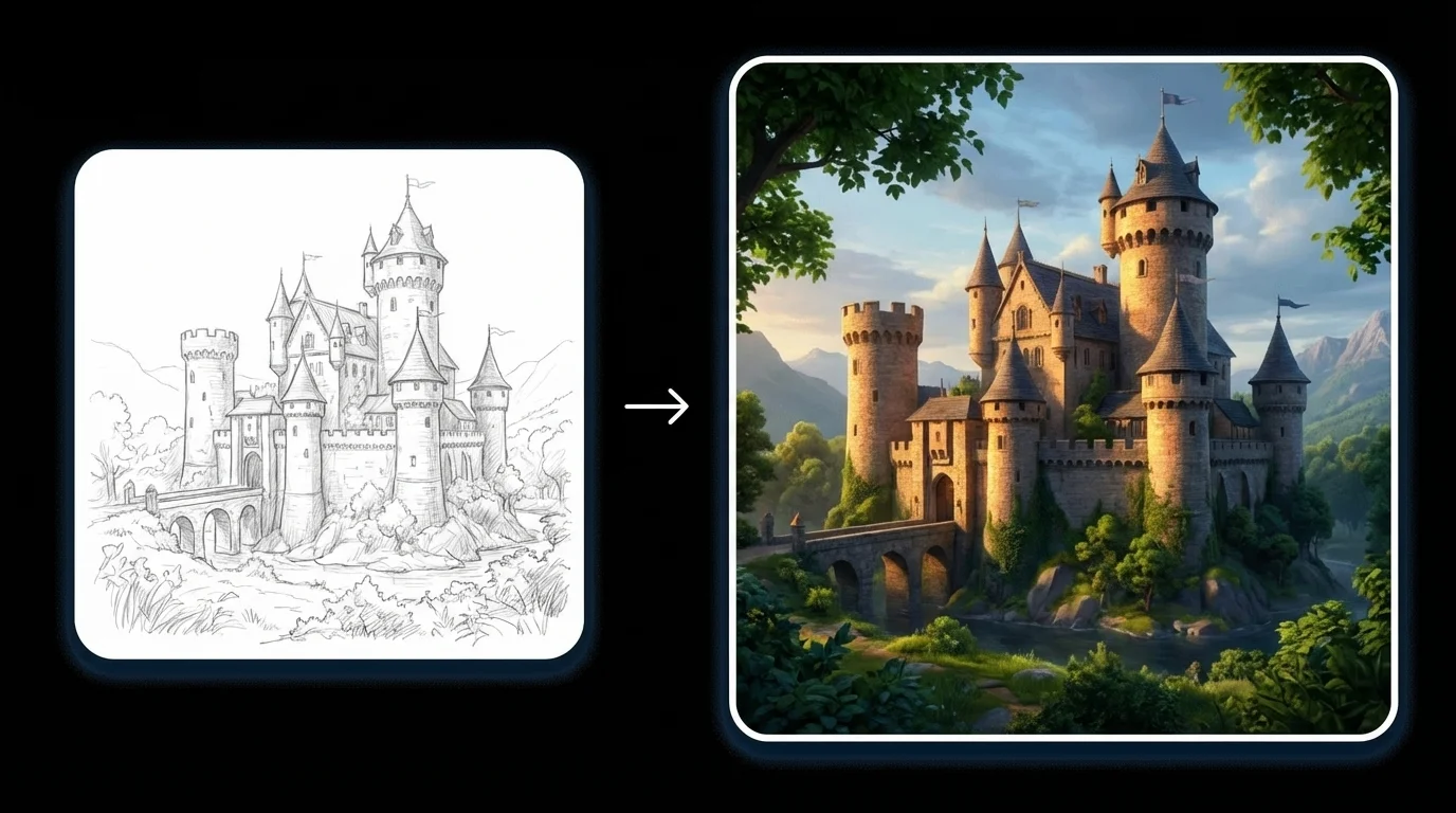 Convierte bocetos en pinturas 3D en línea