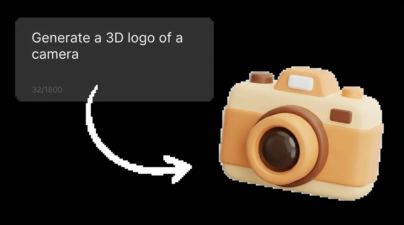 AI text to 3D model generation