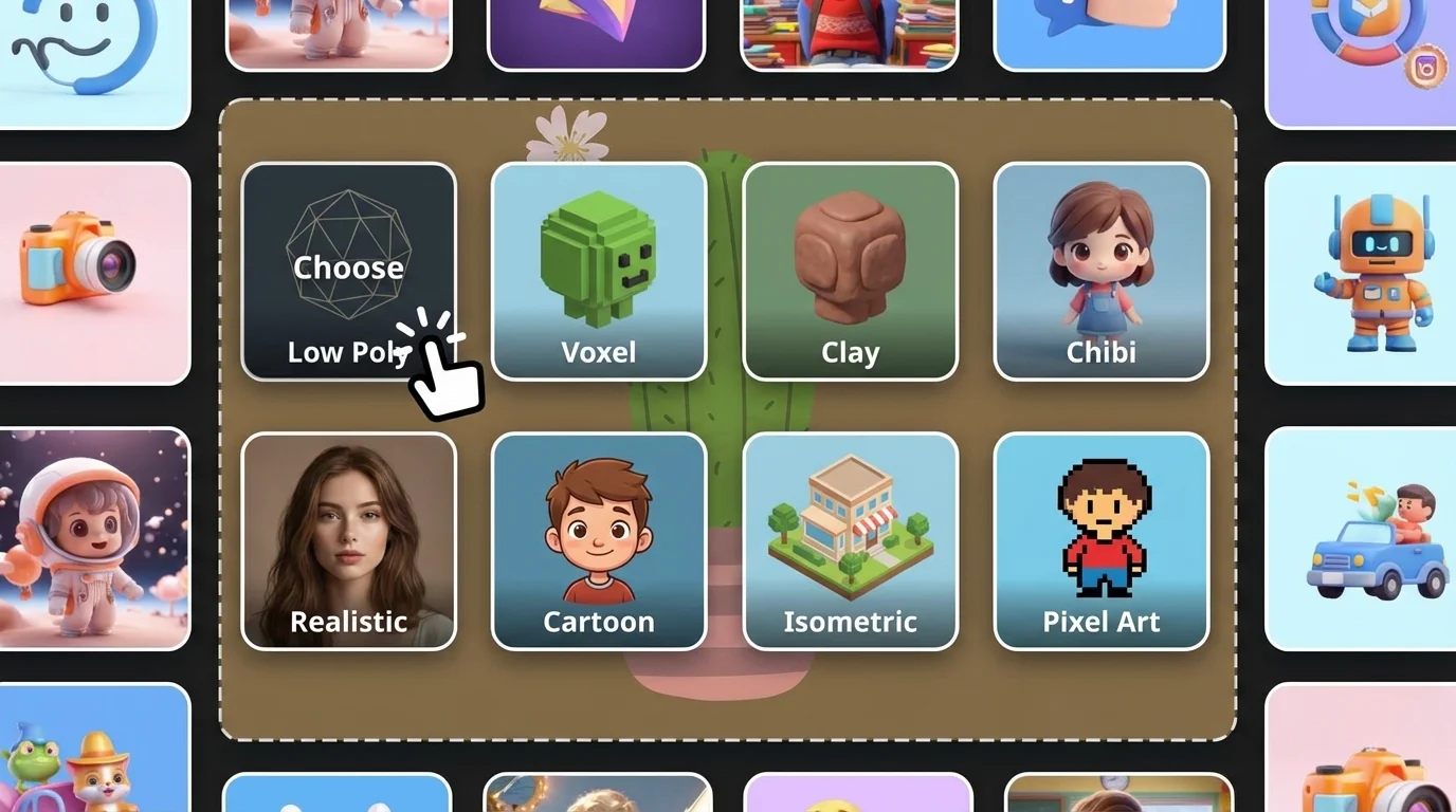 Elige el efecto 3D deseado